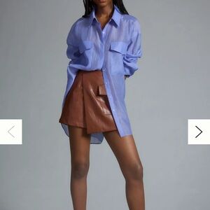 Anthropologie Vegan Leather Skort